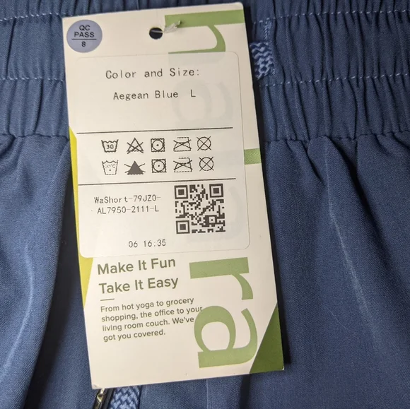 [NWT] Halara - High-Rise Contrast Trim 2.5" Shorts | Large | Aegean Blue - Picture 8 of 13